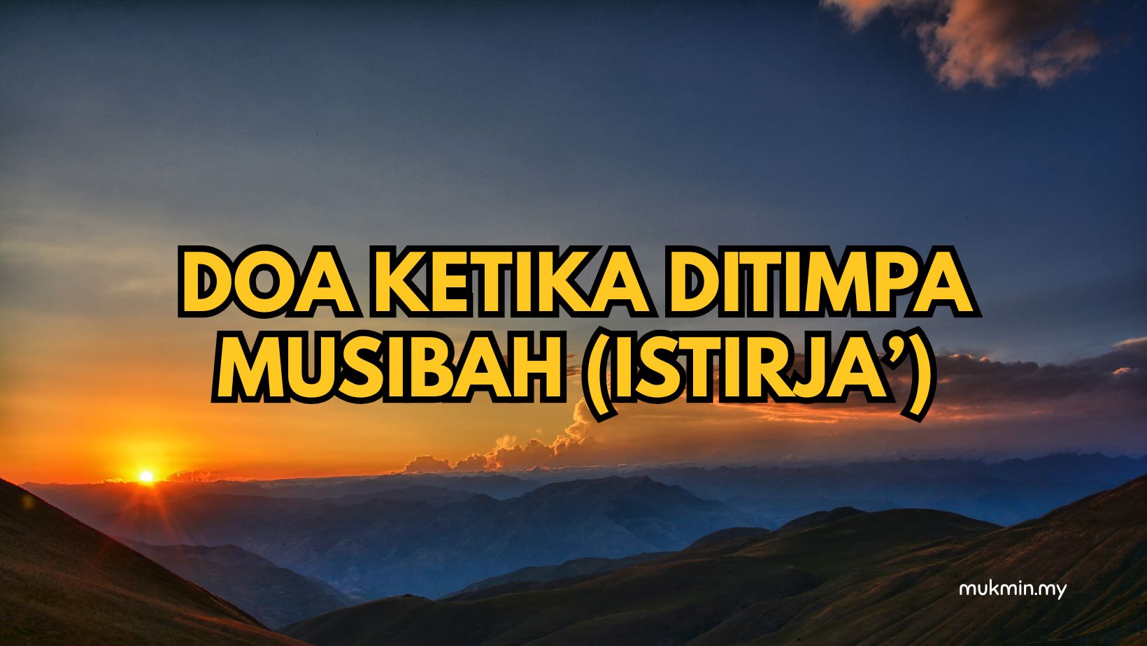 doa ketika ditimpa musibah