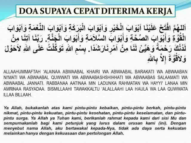 Doa Supaya Cepat Diterima Kerja