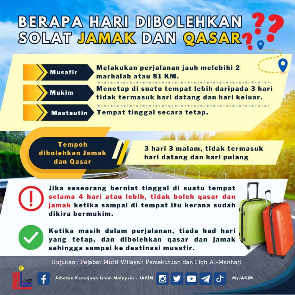 Berapa KM Jarak Perjalanan yang Membolehkan Solat Jamak