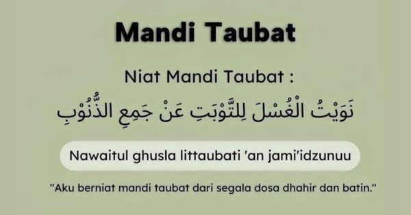 niat mandi taubat