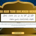 Doa Agar Tidak Dihilangkan Nikmat